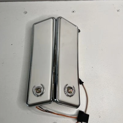 PAR DE LENTES DE LÁMPARA INTERIOR CADILLAC DEVILLE 1985-93--LUZ DE PANEL DE VELA TRASERA 1/4 Foto 1 de 4