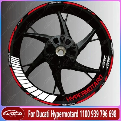 17 Inch wheel decals rim stickers set For Ducati Hypermotard 1100 939 796 698 Foto 1 de 4