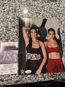 Bella Twins Brie & Nikki Bella WWE Signed 8x10 Photo JSA Witness With Top Loader - Picture 1 of 2