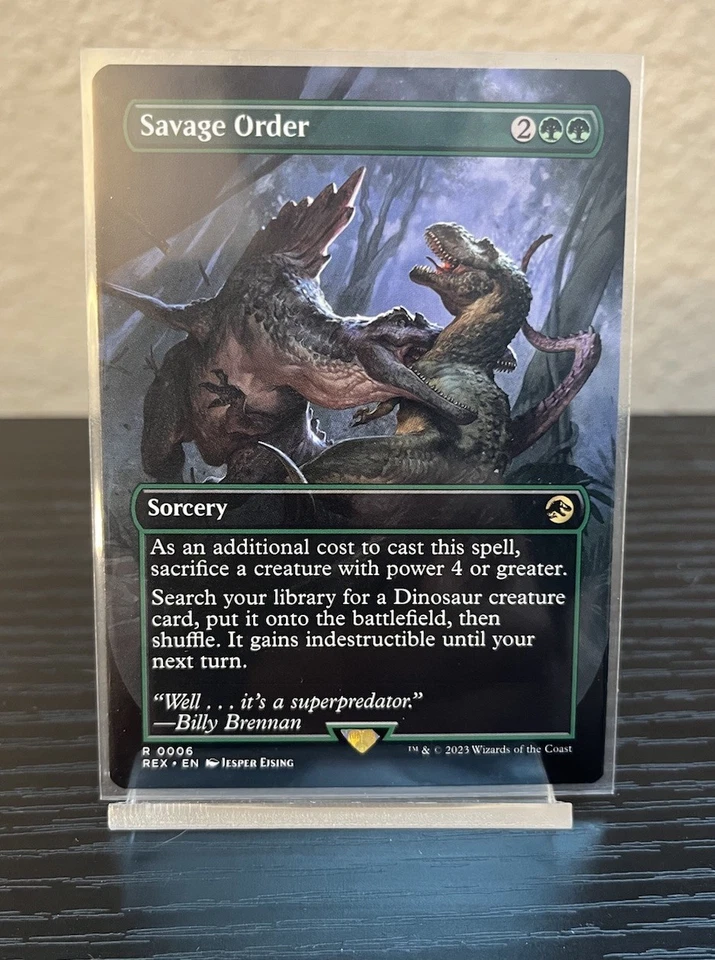 Savage Order (Borderless) - Near Mint MTG  Universes Beyond: Jurassic World - Image 1 of 1