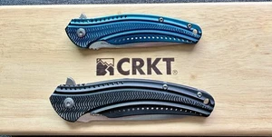 FIRST PRODUCTION CRKT Ken Onion Ripple & Ripple 2 Set With Wood Collectors Box - Picture 1 of 24