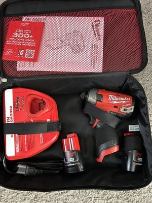 Milwaukee Tool 2551-22 M12 Surge 1/4" Hex Hydraulic Driver Kit (2 Batteries) - Image 1 of 3