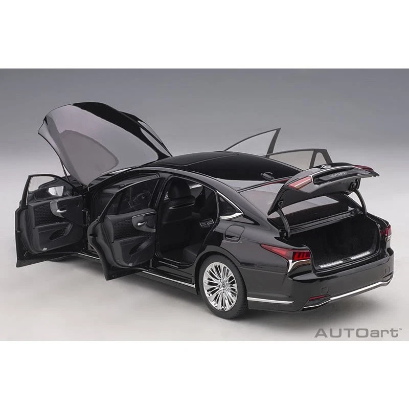 Lexus LS 500h (nero / Nero Interior) 2018 1 18 Autoart