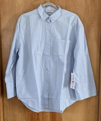 CoCo Y клуб женщин длинным рукавом на пуговицах светло-синий блузка размер M новый с Ярлыками - Изображение 1 из 3