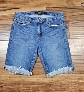 Calvin Klein Shorts Women's Size 28/6 Blue Denim Cuffed Jeans Mid-Rise - Picture 1 of 9