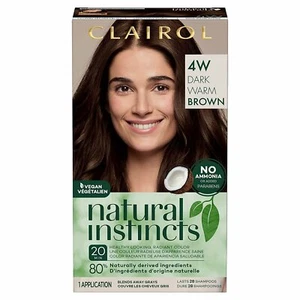 Clairol Natural Instincts Demi-Permanent Hair Dye, 4W Dark Warm Brown Hair... - Picture 1 of 11