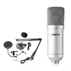 Vonyx 173.514 CMS300S Condenser Microphone Set USB Silver - Picture 1 of 12