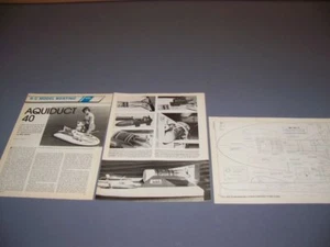 VINTAGE..AQUIDUCT 40 BOAT... . R-C PLANS..RARE! (111P) - Picture 1 of 4