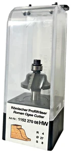 Edessö Profilfräser Römischer R 4 mm, D 27 mm Schaft 8mm Fräser Bit 1152 270 08 - Bild 1 von 2