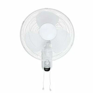 Heller Wall Fan w/ Pull Cord/3 Speed/Oscillating/Tilt Adjustable 40cm White - Picture 1 of 2