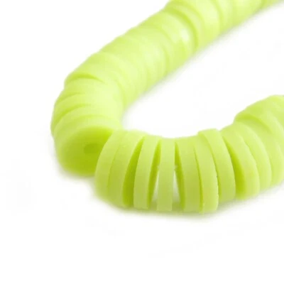 Perlen Polymer Clay 6mm hell grün Heishi Spacer ca. 400 Stück nenad-design S77 - Bild 1 von 4