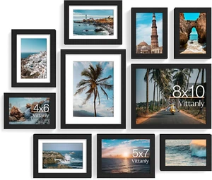 10 Pack Picture Frames Collage Wall Decor, Gallery Frame Set for Wall Mounting o - Picture 1 of 12