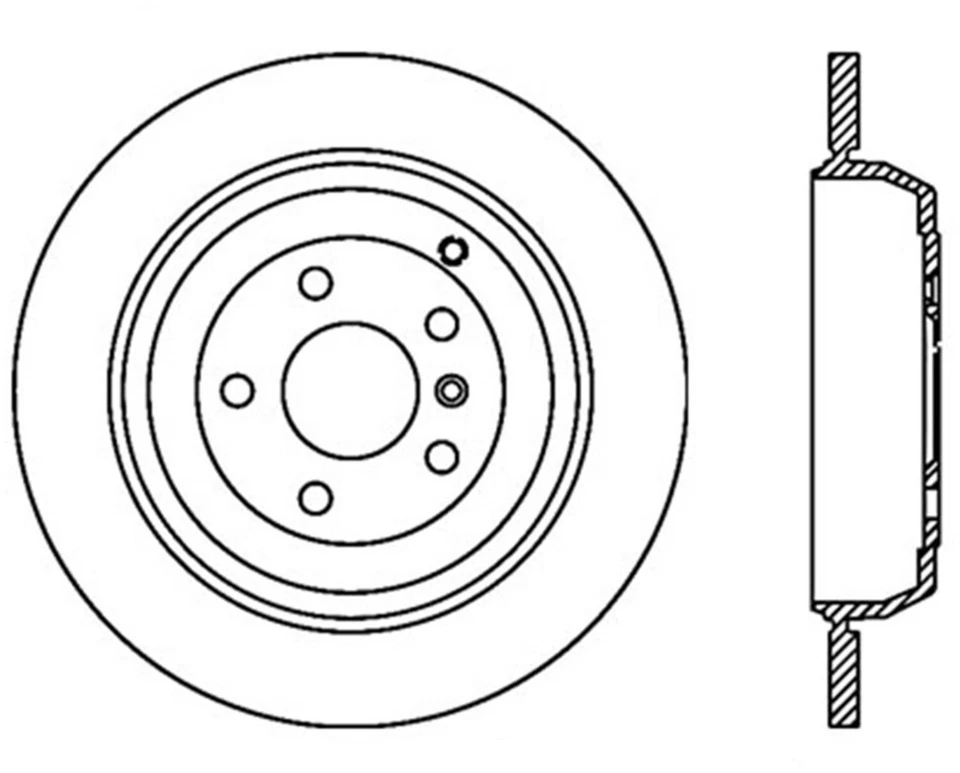Rotor de freio a disco esportivo perfurado cruzado traseiro direito Stoptech 128.35090R - Imagem 1 de 1