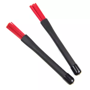 a pair of Classic Jazz Telescoping Retractable Wire Drum Brush Stick ,Nylon Red - Picture 1 of 5