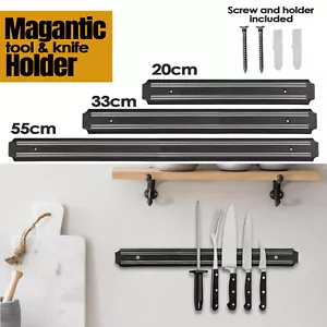 Magnetic Wall Mounted Knife Store Back Strip Kitchen Utensil Holder Storage Bar - Picture 1 of 84