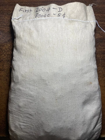 2004-D Westward Journey Nickels 4,000ct $200 Sewn Canvas Bag "Peace" Cover