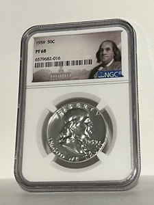 PF68 1959 Proof Franklin Half Dollar NGC Graded - White Coin Spot Free PR * - Picture 1 of 2