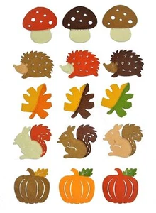 Posavasos de fieltro posavasos de vidrio otoño otoño decoración de mesa naranja marrón conjunto - Imagen 1 de 11