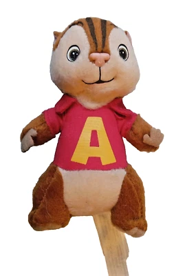 ALVIN AND THE CHIPMUNKS SMALL PLUSH SOFT TOY 4 3/4" TALL + PLASTIC CUP BEAKER BN - Image 1 of 2