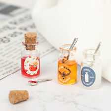 1:12 Dollhouse Miniature Food Sauce Jam Bottle Spoon Kitchen Toy AccessoriesMUR
