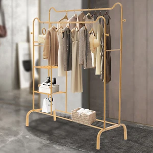 Metal Garment Rack Heavy Duty Closet Organizer Clothes Hanger Shoes Storage+2Bar - Picture 1 of 20