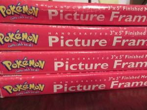 4 DiFfErEnT 1999 Pokemon Pewter Picture Frame Charming Butterfree Pikachu NIB - Picture 1 of 12