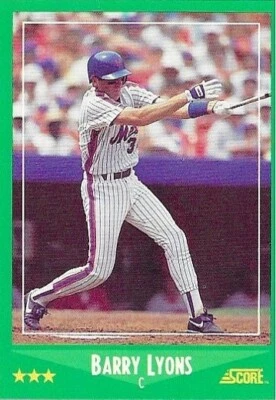 1988 Score Barry Lyons New York Mets #387 - Image 1 of 2