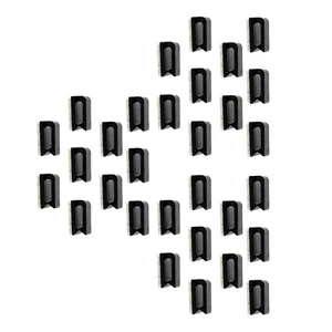 30Pcs Wire Clip Black Car Tie Rectangle Cable Holder Mount Clamp Self Adhesive I - Picture 1 of 13
