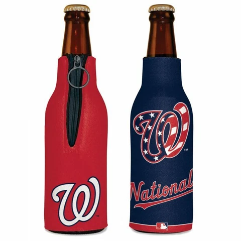WASHINGTON NATIONALS BOTTLE HOLDER COOZIE KOOZIE COOLER WITH ZIPPER MLB LICENSED Cover