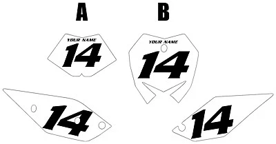 2014 BETA RR 498 Custom Pre-Printed White Backgrounds Black Numbers Foto 1 de 3
