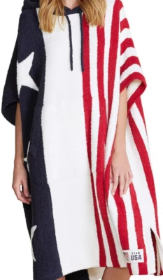 Nuevo con etiquetas Poncho Barefoot Dream Unisex Team USA Estrellas y Rayas Foto 1 de 3