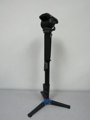 Benro A48FDS4PRO Aluminum Monopod with 3-Leg Base -- Max Load 8.8 lb (4 kg) (a) - Image 1 of 4