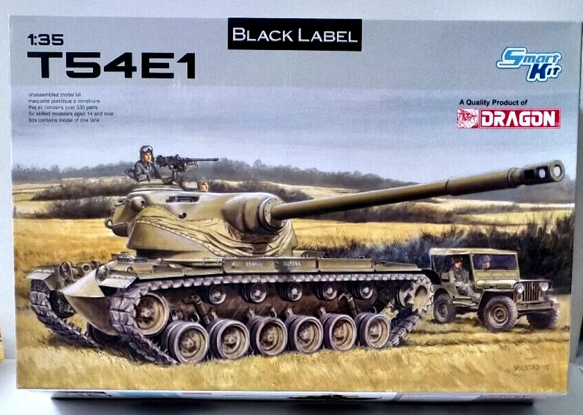 DRAGON SMART KIT 1:35  CARRO ARMATO T54 E1 SERIE BLACK LABEL 330 PARTI  ART 3560 - Immagine 1 di 1