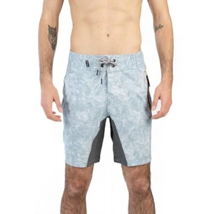 Spyder Herren Standard 9" strukturierte digitale Hybrid Boardshorts blau grau X-Large - Bild 1 von 6