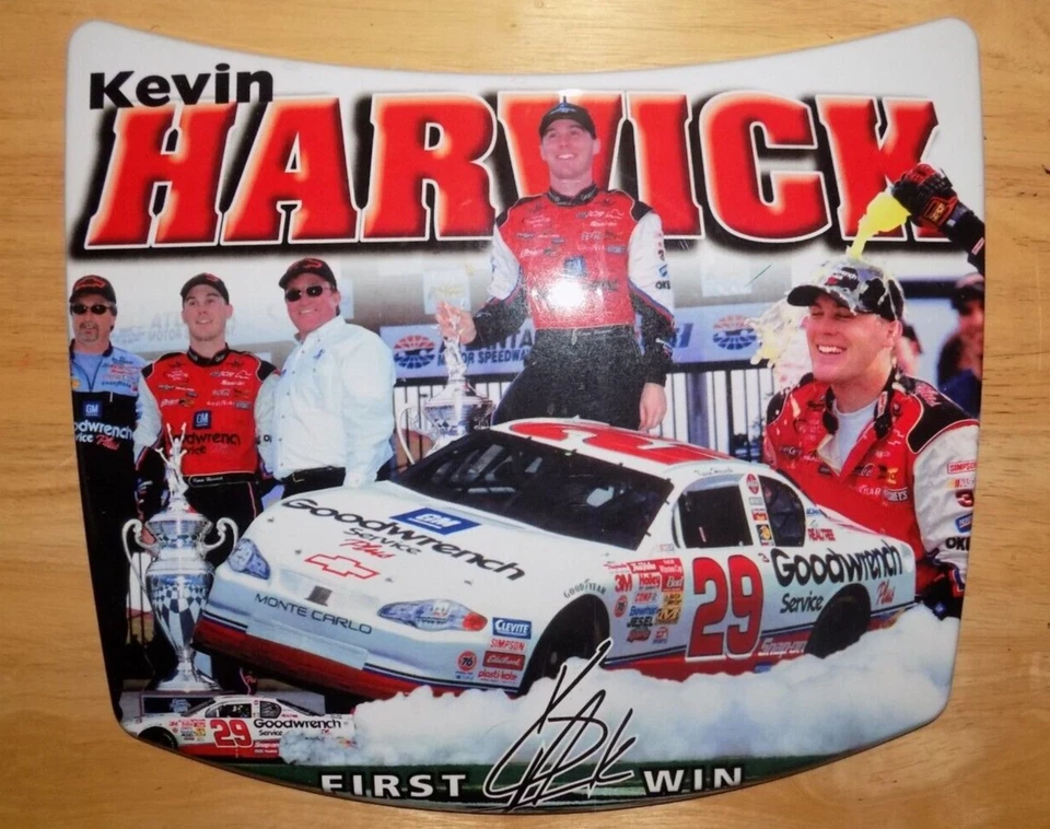 KEVIN HARVICK FIRST WIN AT ATLANTA 2001 MINI-HOOD APPROX 15" X 12" - Image 1 of 1