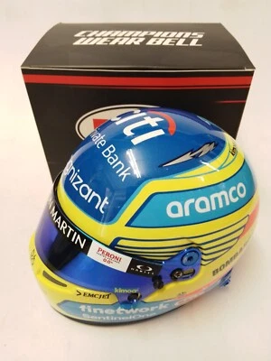 Bell Mini Line Helmet Fernando Alonso Aston Martin  F1 2023 1/2 4100224 - Immagine 1 di 3