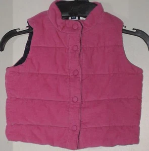babyGAP Niñas Talla 6-12 Meses Rosa Azul Pana Floral Reversible Chaleco Acolchado - Imagen 1 de 4