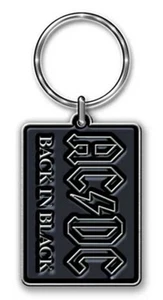 AC/DC Back In Black metal keyring 47mm x 35mm (rz) - Picture 1 of 1