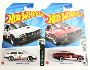 Hot Wheels Alfa Romeo GTV6 3.0 Red + White #185 - 2023 Retro Racers -2pcs - Picture 1 of 1