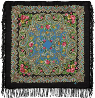 Pavlovo Posad Wolltuch 89x89 cm 2 Farben 1622 Wollschal Schal Tuch Trachtentuch