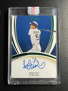 🔥 2020 PANINI IMMACULATE EMERALD GREEN /3 ICHIRO SUZUKI AUTO MARINERS ON CARD - Picture 1 of 4
