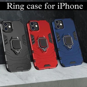 Case For iPhone 8 X/XS 11/12/13/14 Shockproof Ring Stand Rugged Armor Cover - Picture 1 of 4