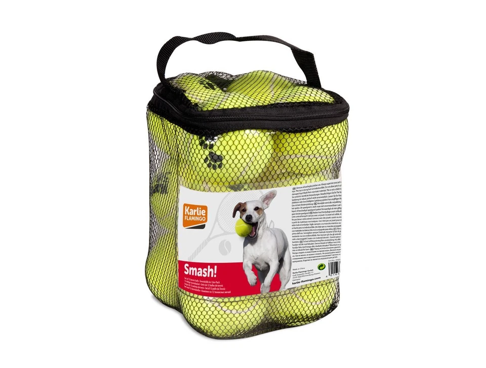 Hundespielzeug Karlie Spielzeugtrommel Inhalt 12 Tennisbällen - Bild 1 von 1