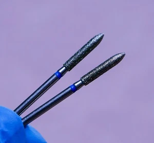 Nagelbohrkrone Diamant 2,6 mm mittelblau Kegel/Kugel Nagelhaut Maniküre 1 Stück - Bild 1 von 1