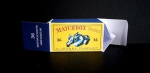 Matchbox Lesney No.36b Lambretta Scooter sidecar Larger Version Repro Box only - Picture 1 of 6