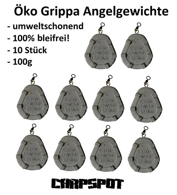 10X 100G ÖKO Grippa Pesi Di Fondale Per Carpfishing Gripper Pesi Da Lancio ECO - Immagine 1 di 4
