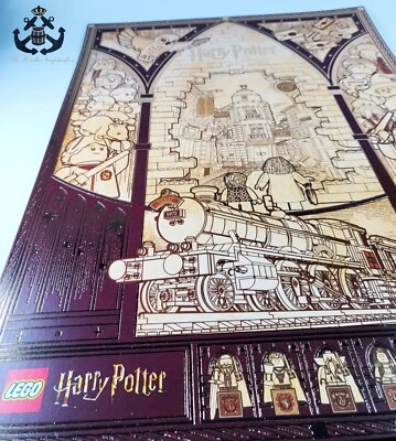 LEGO VIP Exclusivo Harry Potter Piedra Hechicera Impresión Póster Auténtico Oro Rojo Foto 1 de 4