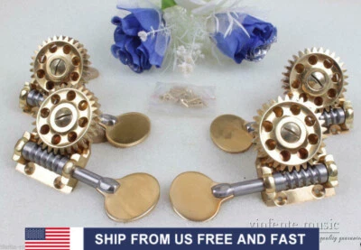 4 Pcs 3/4 4/4 Double Bass Parts Top grade Big wheel bass Peg Brass - Image 1 of 4