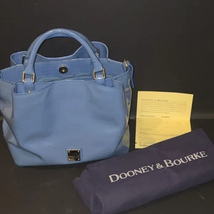 Borsa Dooney And Bourke Small Brenna blu caraibico vernice pelle nuova con etichetta - Foto 1 di 13
