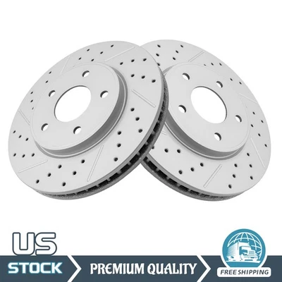 Rotores de freno de disco perforados delanteros 283 mm para Nissan NV200 2013-2021 HOJA 2018-2023 Foto 1 de 4